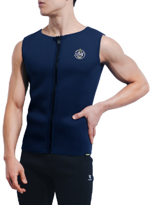 SUB22 남성 서핑 다이빙 2.5mm 웻슈트 네오플렌 조끼, 네이비