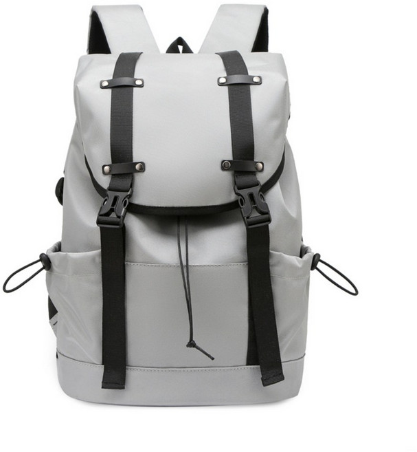 輕量防水後背包 筆電通勤大容量背包 男生運動電腦背包, 灰色