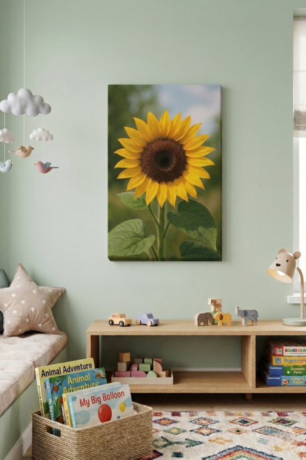 아트퓨즈 오후의 태양을 품은 해바라기 카페 인테리어 집들이 액자, 원목 프레임