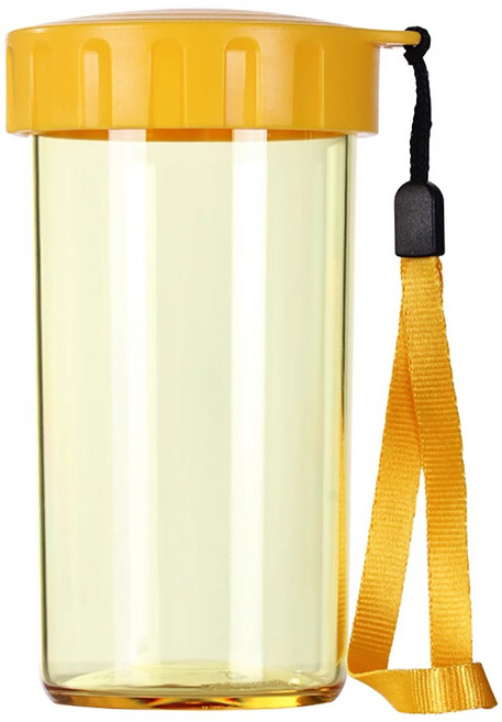 타파웨어 300ml 아담한 맘대로 물컵 스포츠 물병 플라스틱, 1개, 노란색