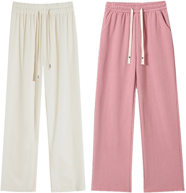 2장세트 유니미스 여성 겨울 골덴 와이드 기모 코듀로이 바지