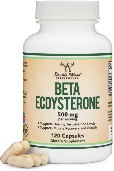 더블우드 베타 엑디스테론 Beta Ecdysterone 1회 서빙 500mg 120캡슐, 120정, 1개 - 쿠팡