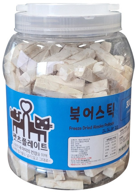 펫츠플레이트 동결건조간식 북어스틱 300g, 1개