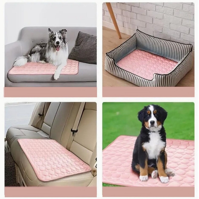 케어웰펫 강아지 고양이 여름 쿨매트 카시트 쿨방석, 핑크, 1개