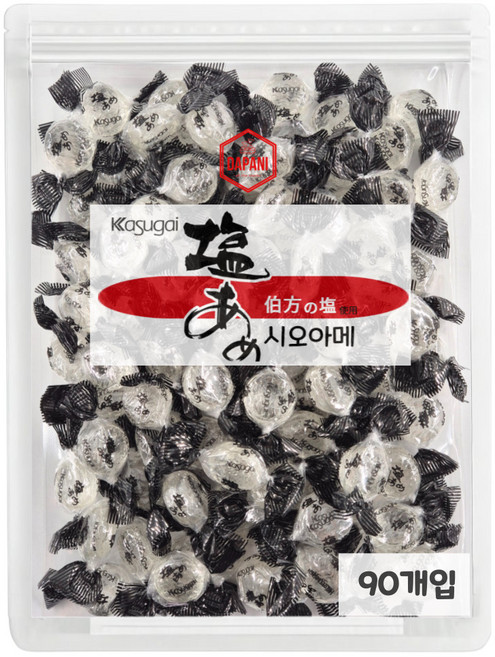 다파니 카수가이 시오아메 소금사탕 일본사탕 대용량 개별포장 90개입, 1개