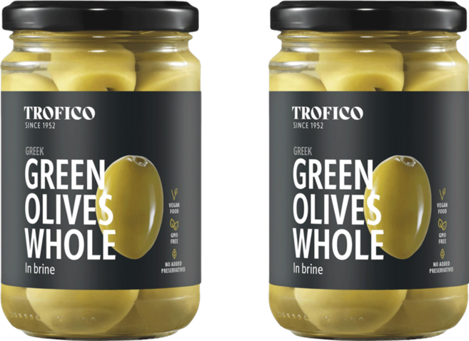 트로피코 그리스 칼라마타 저염 그린 올리브 절임 홀 495g, 2개