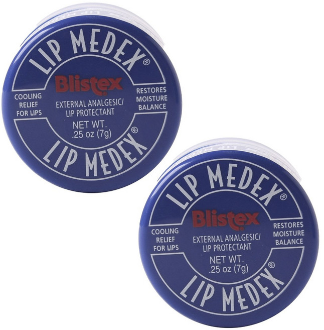 블리스텍스 립 메덱스 익스터널 애널지직 & 립 프로텍턴트 7g, 2개입