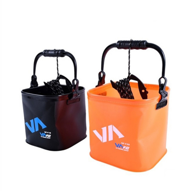 VA 바다 낚시두레박 접이식 낚시 두레박 낚시물통, NF-F20, 오렌지