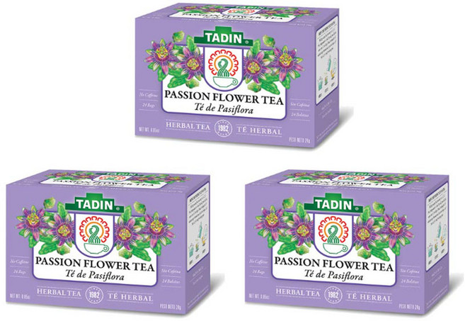 3개 팩 타딘 차 파시플로라 - 패션 플라워 차 티백 7 3 PACK Tadin Tea Pasiflora - Passion Flower Tea 72 Tea Bags - Re, 1개입, 1개
