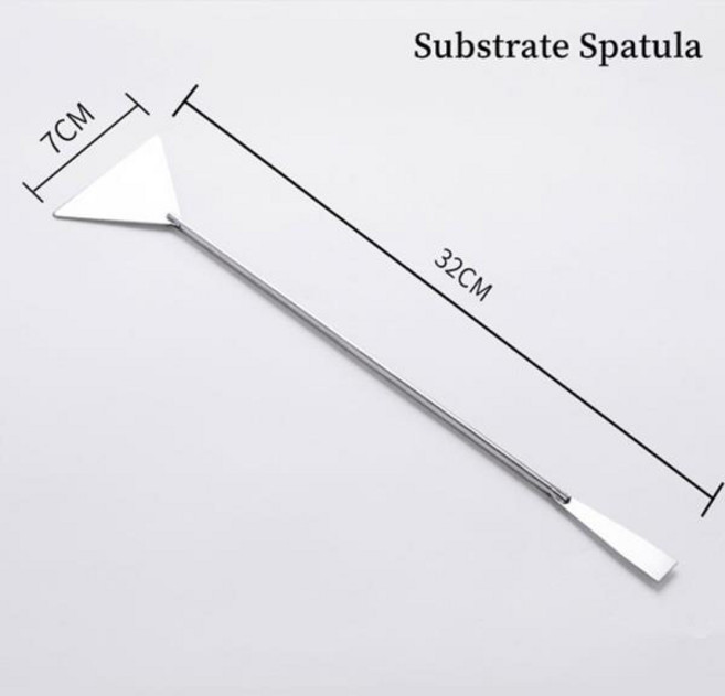 수족관 액세서리 하드 스테인레스 스틸 도구 가위 트위저 식물 파도 물고기 삽 호환품, 02 Substrate Spatula