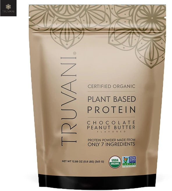 트루바니 식물성 단백질 파우더 초콜릿 피넛버터 맛 비건 프로틴 파우더 TRUVANI, 1개, 365g - 쿠팡