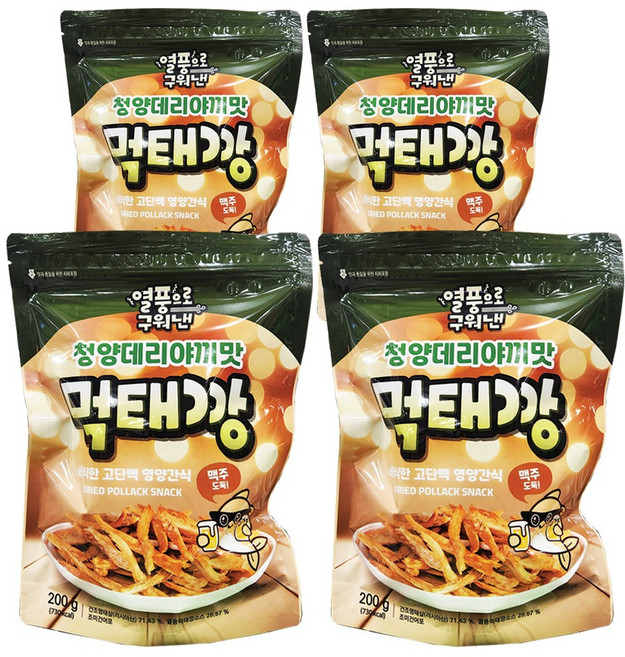 열풍으로 구워낸 청양 데리야끼 먹태깡, 4개, 200g