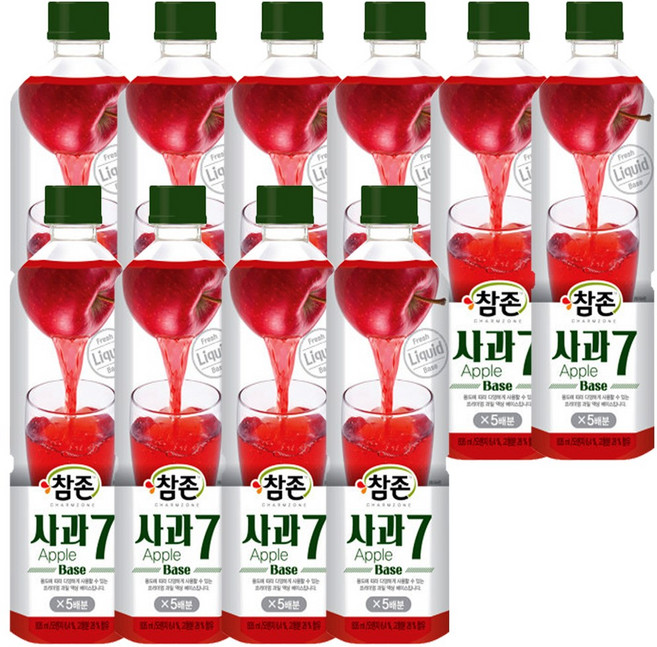 참존식품 사과7베이스 835ml, 10개