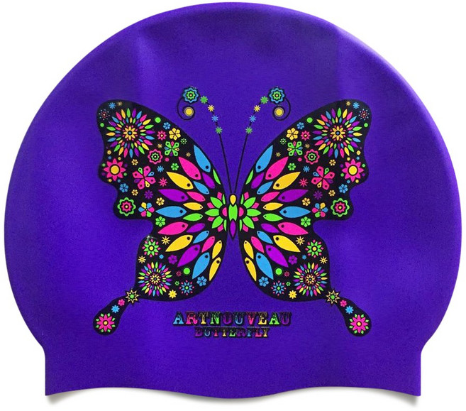 오호라스튜디오 링클 실리콘 수영모자, 스텐나비 청보라, 1개