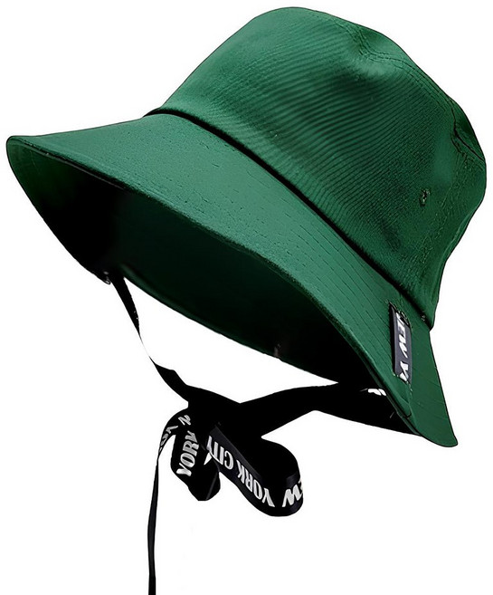 그레힙 여성 골프 모자 벙거지 스트랩 리본 레터링 버킷햇 골프웨어, 딥그린(카키), FREE, 1개