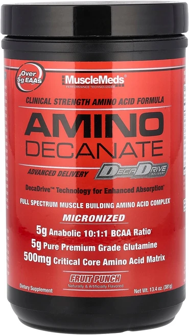 MuscleMeds 머슬메즈 아미노 데카네이트 프루트 펀치 134oz 381g 파우더 영양제 건강보조식품 - 쿠팡