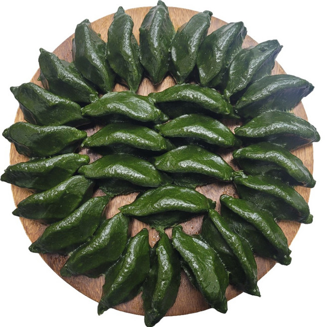 [천년마을] 영광대표 모시송편 모시떡 모싯잎송편 (찐송편냉동), 기피동부100개, 1박스, 5kg