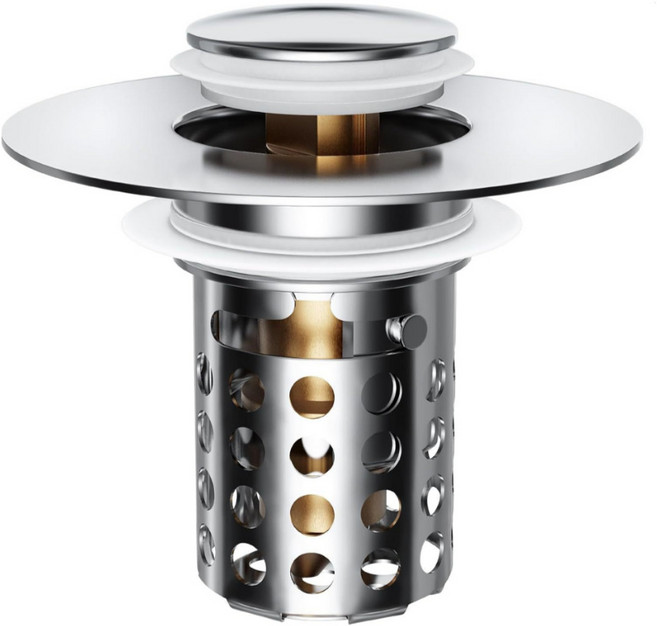 TOP 스텐 세면대 팝업 마개 거름망 트랩 배수구 SUS304 고급형, 1개