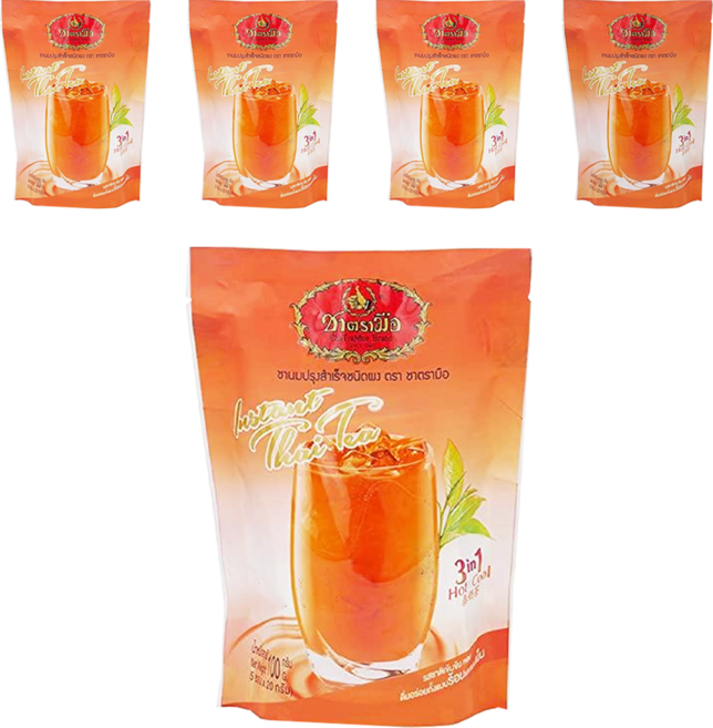 ChaTraMue 手標牌 三合一泰式奶茶, 20g, 5包, 5袋