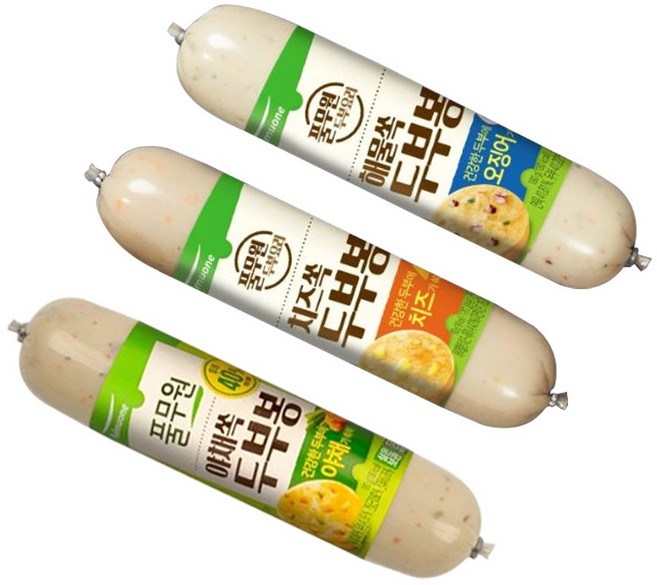 풀무원 두부봉 180g 3종 1개씩 (야채쏙 치즈쏙 해물쏙), 1개