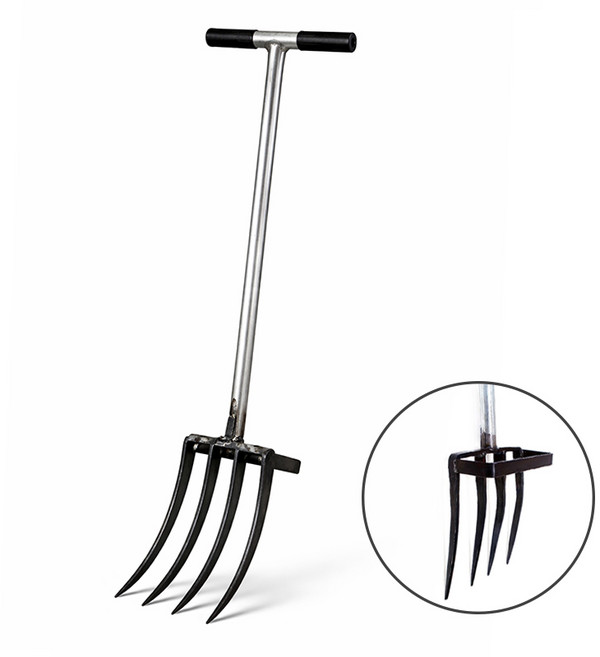 ROYAI ONE 견고한 농기구 쇠스랑 도라지창 삼지창 고구마 캐는 농기구 로타리삽, 1개