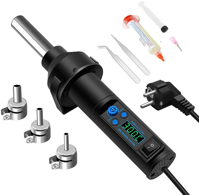 히팅건 미니열풍기 힛툴 다용도 산업용 힛건 용접건, 로얄블루 8032D2, 1개