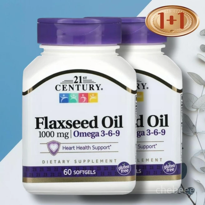 21센츄리 아마씨 오일 1000mg 60정 2병 리놀렌산 오메가 3 6 9 - 쿠팡