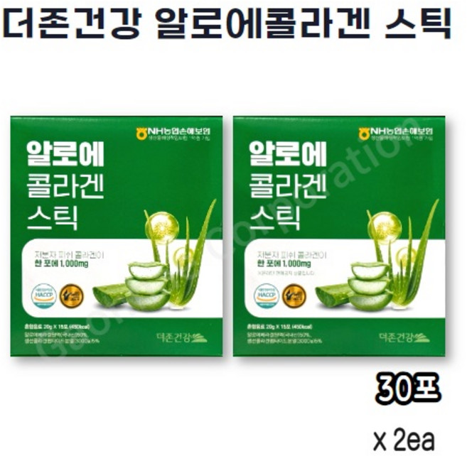더존건강 알로에 콜라겐스틱 20g x 30포, 520g, 2개
