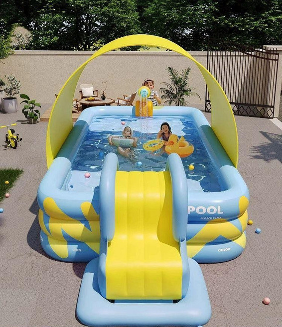 에어바운스 수영장 대형 야외 마당 펜션 팽창식 놀이터 간이 팬, B. 2.1m 4링세트