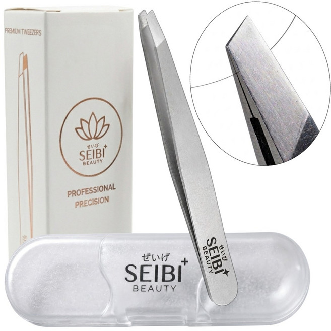 세이비 초정밀 미세모 족집게 속눈썹 트위저, 1개, 메탈릭실버