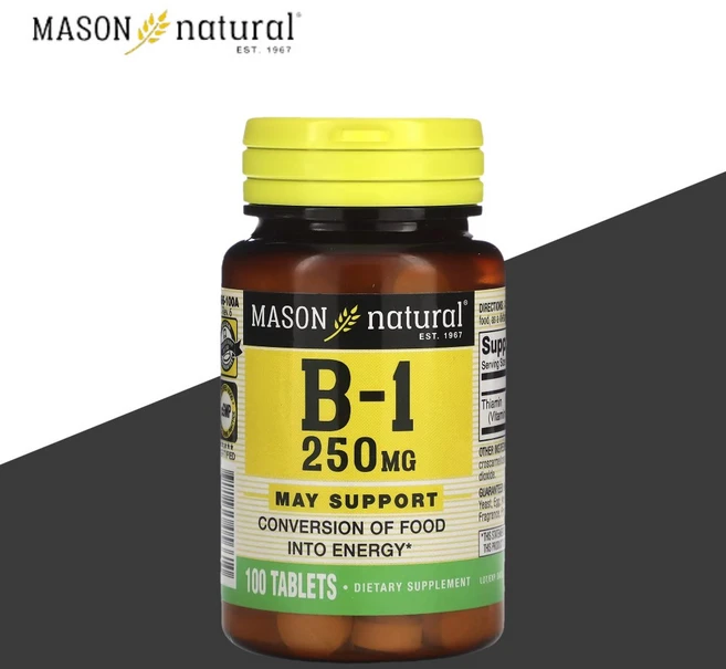 메이슨 마손 내추럴 Mason Natural 비타민 Vitamin B1 250mg 100정, 1개 - 쿠팡