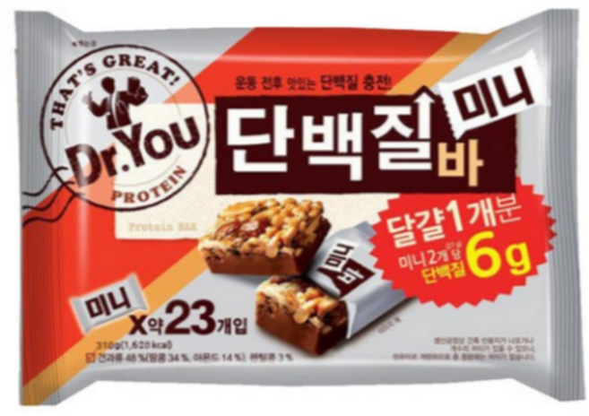 닥터유 단백질바 미니 324g (약 23개입) X 1봉지, 1개