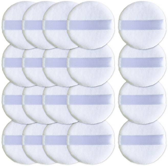 미러벨 보들뽀송 메이크업 파우더팩트 파우더퍼프, 20개, 화이트