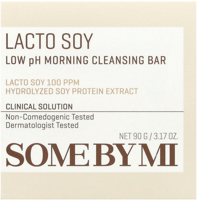 SOME BY MI 락토 대두 약산성 모닝 클렌징 바 90g(3.17oz) MI (썸바이미), 썸바이미 SOME BY MI 락토 대두 약산성 모닝 바