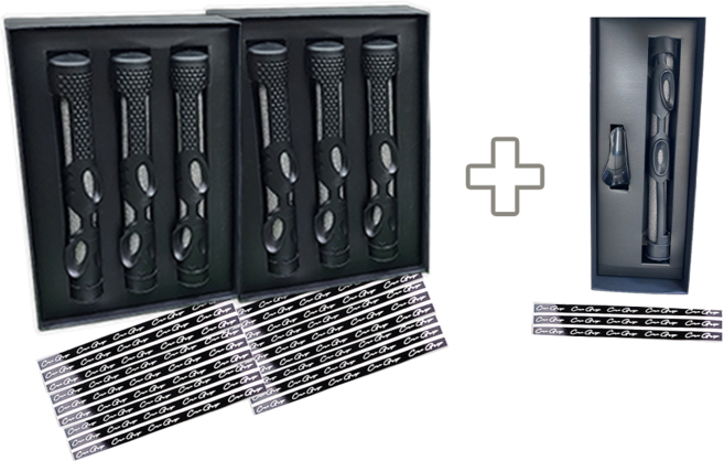 코어그립 6세트 + 코퍼 퍼터그립 1세트 (여성용), 7개, 블랙