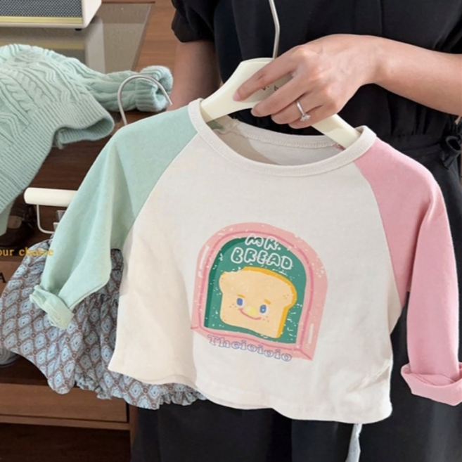 여누키즈 키즈 아동복 여아 식빵맨 티셔츠 100~140 유아 유아동 초등학생 등원복 등교복 자매룩 촬영복 평상복 데일리룩