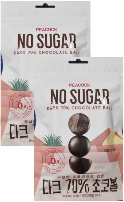 피코크 다크 70% 초코볼 90g x 2개