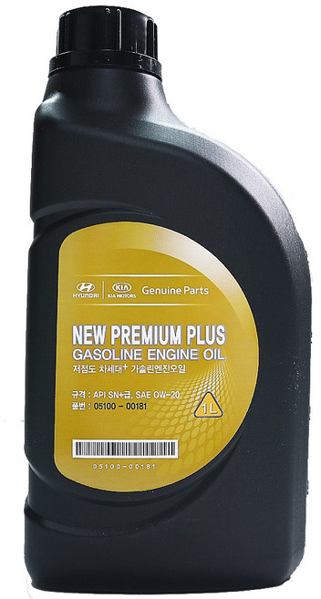 현대모비스 05100-00181 0W-20 1L 저점도플러스 가솔린엔진오일, 1개
