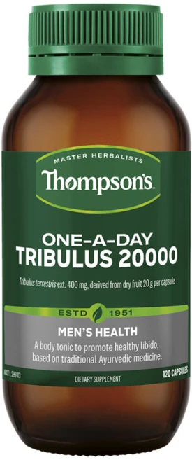 Thompson's One-A-Day Tribulus 톰슨스 원 어 데이 트리뷸러스 20000mg 120캡슐, 1개, 120정 - 쿠팡
