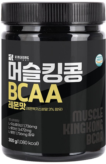 머슬킹콩 BCAA 레몬맛, 300g, 1개
