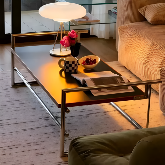 테이블리움 E0 친환경 높이조절 가능한 다용도 거실 테이블 티테이블 노트북 탁자, 블랙