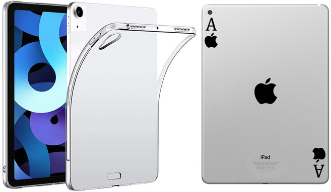 아이패드 투명 젤리 케이스 펜슬 수납 케이스1+1+사은품, 에어3, 1개