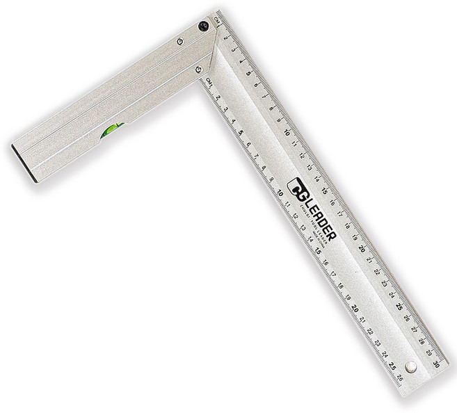 툴리버 ㄱ자 기역자 알루미늄 타일 건축 설계 제도용 직각자, 소 300mm 30cm, 1개