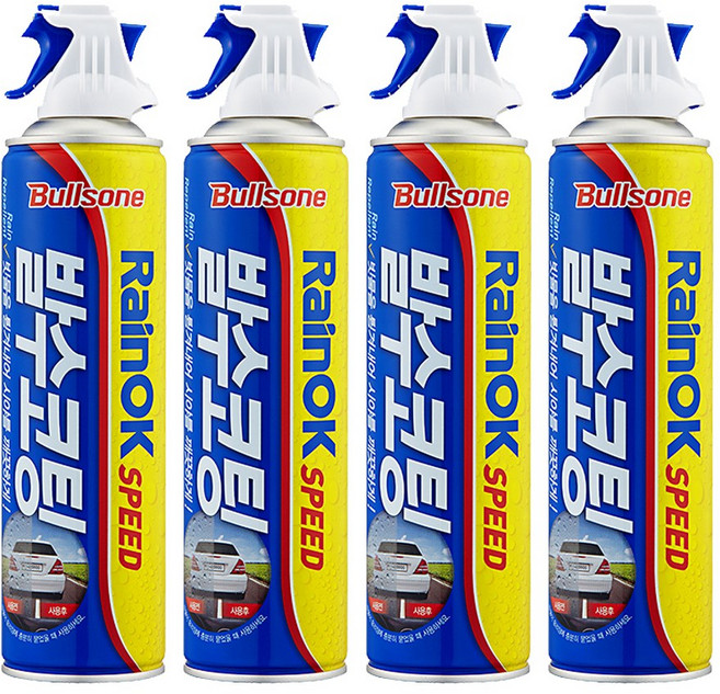 불스원 레인OK 스피드 발수코팅제, 380ml, 4개