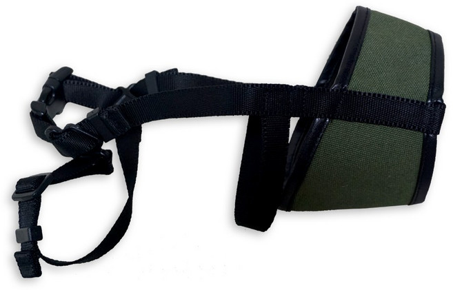 애견 중형견 대형견 입마개 진돗개 리트리버 산책 훈련 짖음방지, 8호(입둘레22cm), 카키, 1개