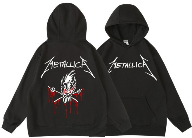 Metalica 남성 올드스쿨 후드티셔츠 록메탈 팬굿즈 메탈리카후드티