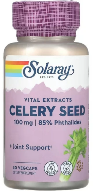 솔라레이 샐러리 씨앗 추출 30정 셀러리 프탈레이트 85% 3nb 3n부틸프탈라이드, 1개 - 쿠팡