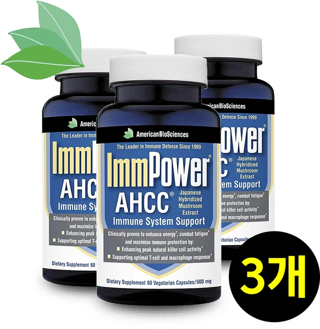 Felicewald Collaborating Partners 필리체발트 ImmPower AHCC 표고버섯 알파글루칸 시클로 덱스트린 mg500 아메리칸 바이오사이언스 60캡 3개, 60정 - 쿠팡