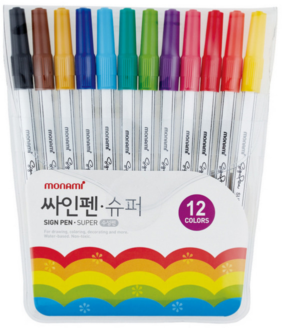 싸인펜 슈퍼 12색