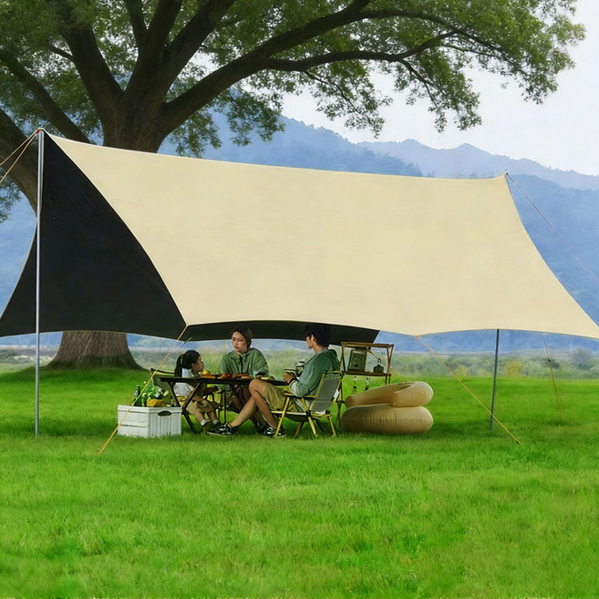 혜신 블랙코팅 대형 형 캠핑경량 사각 팔각 그늘막 텐트 4-8인용, 팔각형